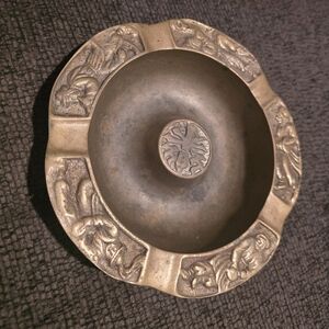 Vintage 1960s MCM Korea Brass Ashtray